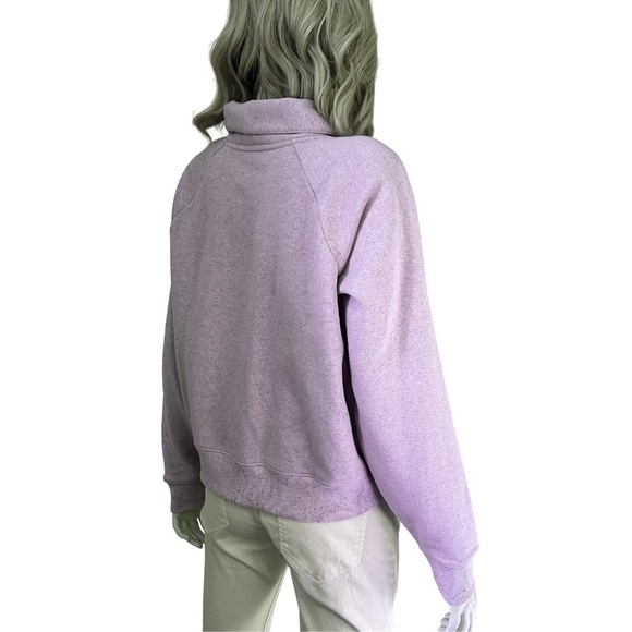 UNDER ARMOUR Fleece Pullover Top Sweater Sweatshirt Rival Wrap Neck Cotton Loose - Picture 10 of 13